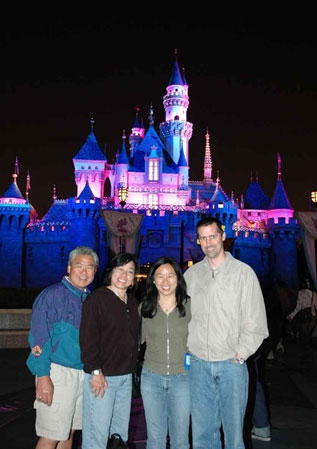 disneyland california castle. in front of the Castle at